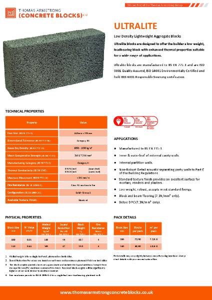 Ultralite Block Datasheet