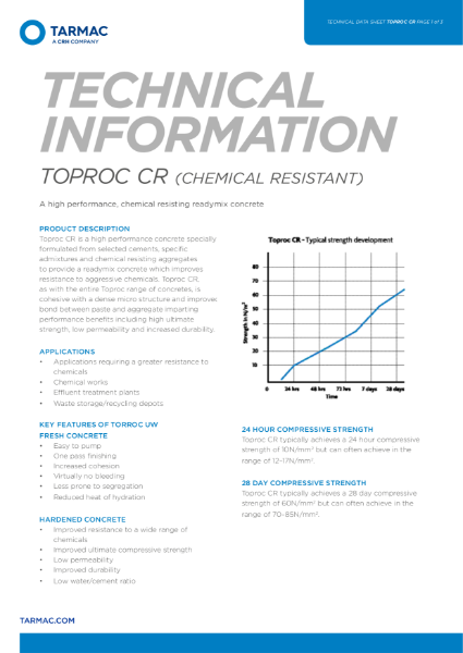 TOPROC CR chemical resisting concrete Datasheet
