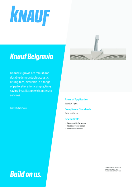 Knauf Belgravia Data Sheet