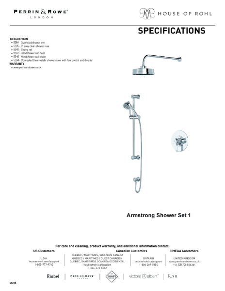 Perrin & Rowe Armstrong Shower Set