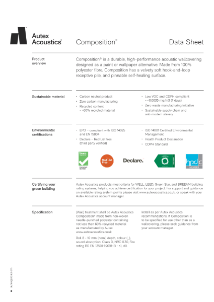 Composition Datasheet