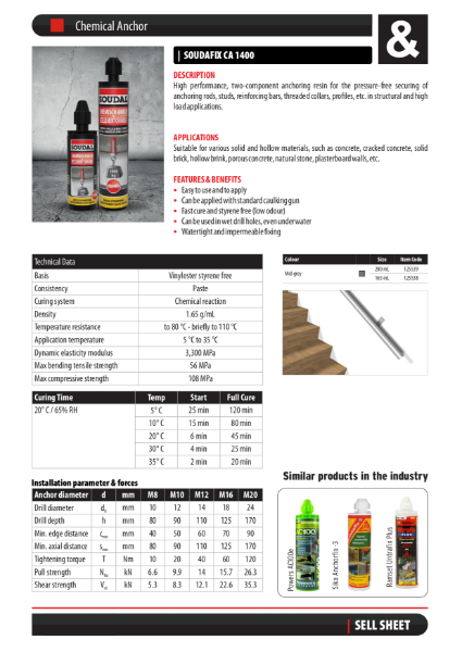 Soudafix CA1400 - Sell Sheet