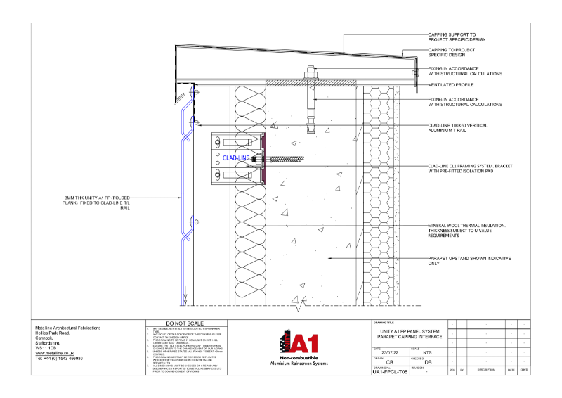 UNITY A1 FP-T08 CAPPING INTERFACE Technical Drawing