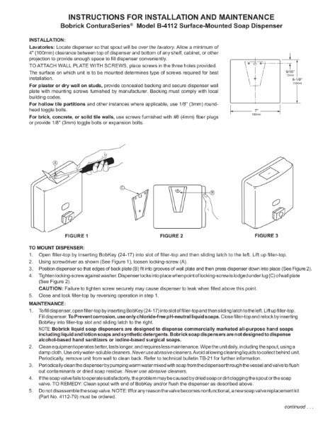 Installation Instructions 4112