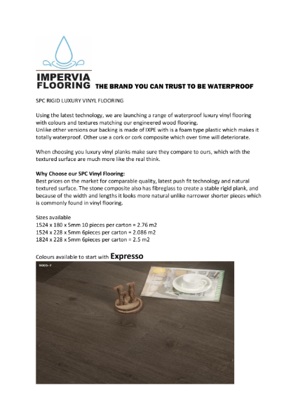 SPC Rigid Luxury Vinyl Flooring  Impervia Flooring