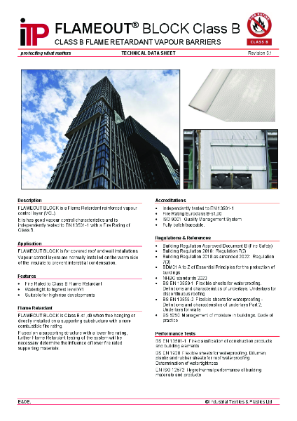 FlameOUT Block Class B TDS R6-1