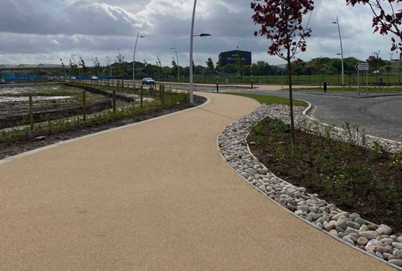 RESIN BONDED ADDASTONE PLUS PATHS FOR GLASGOW AIRPORT INVESTMENT AREA