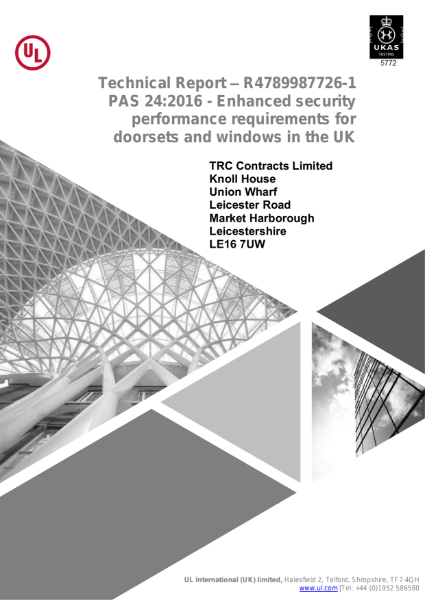 Tilt & Turn window - PAS 24:2016 - Enhanced security