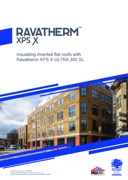 Insulating inverted flat roofs with  Ravatherm XPS X ULTRA