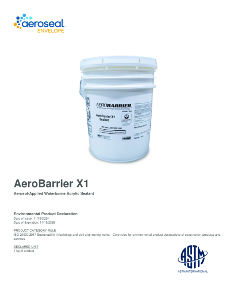 AeroBarrier UK - Environmental Product Declaration