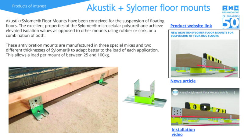 AMC Akustik + Sylomer floor mounts