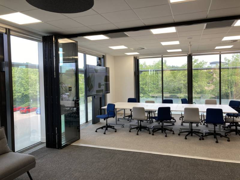 Stylefold Hinged sliding folding acoustic moveable wall - Crown ...