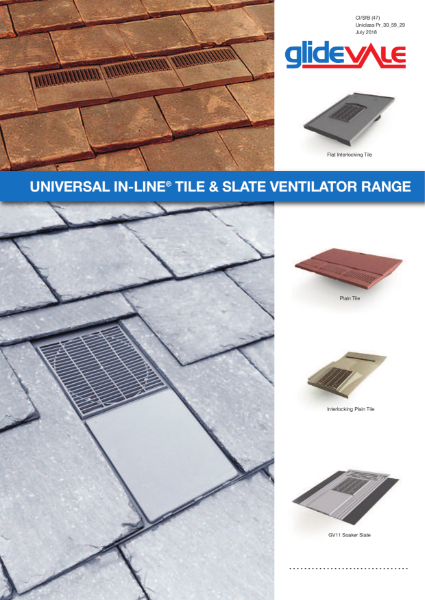 Glidevale Protect Universal In-line® Slate and Tile Ventilators