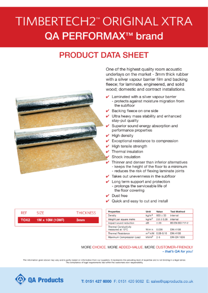 Timbertech original Xtra Underlay