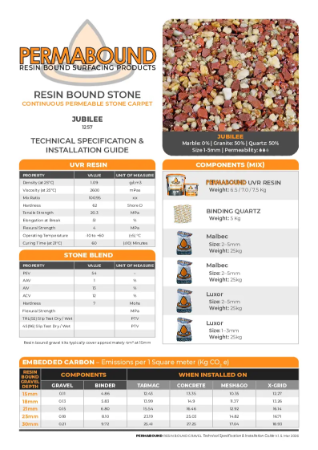 Resin Bound Stone — Jubilee TDS