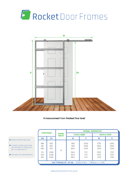 Installation Instructions 75 & 100mm Stud