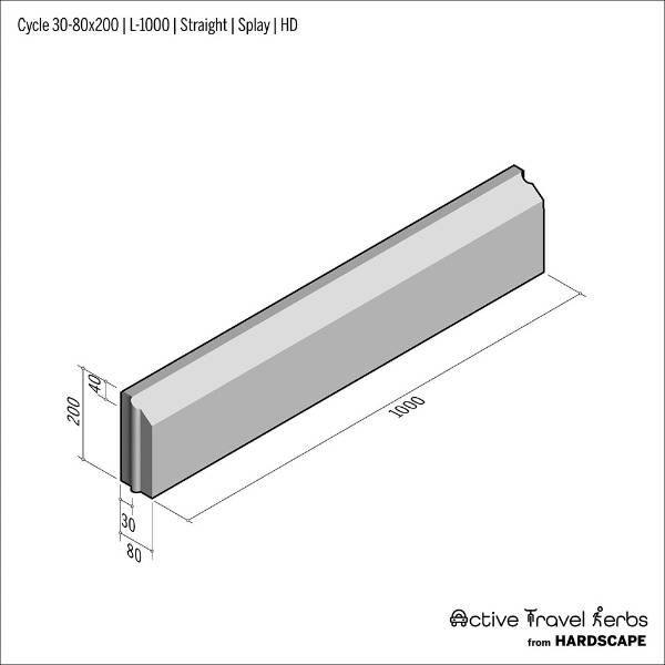 Active Travel Kerb - Cycle - Concrete Kerb