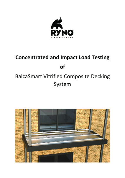 Load test report BalcaSmart Vitrified Composite