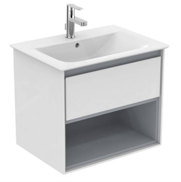 Connect Air Wall Hung Vanity Units - With Drawer and Open Shelf - 60 cm