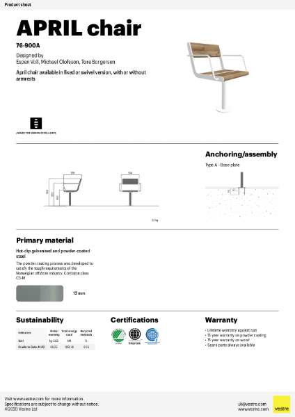 APRIL Chair - 76-900A