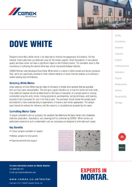 Dove White Mortar