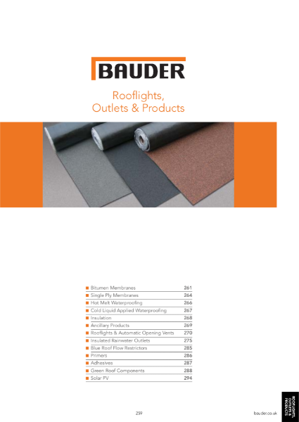 Rooflights, Outlets & Products - Bauder