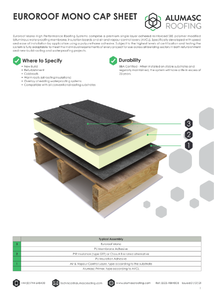 Euroroof Mono Bituminous Membrane Data Sheet