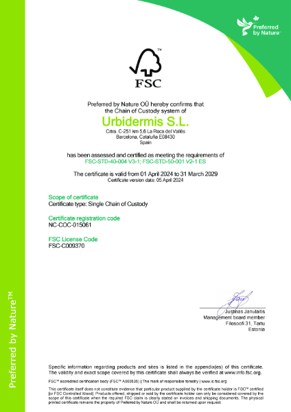 FSC certificate