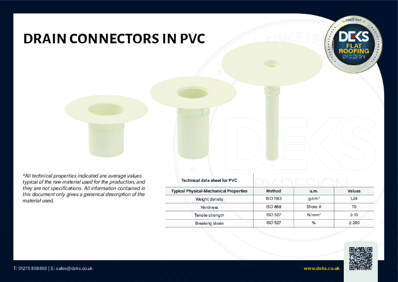 Roof Drain - Material Spec - EPDM / TPO / PVC / TPE