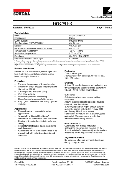 Firecryl FR - Technical Data Sheet