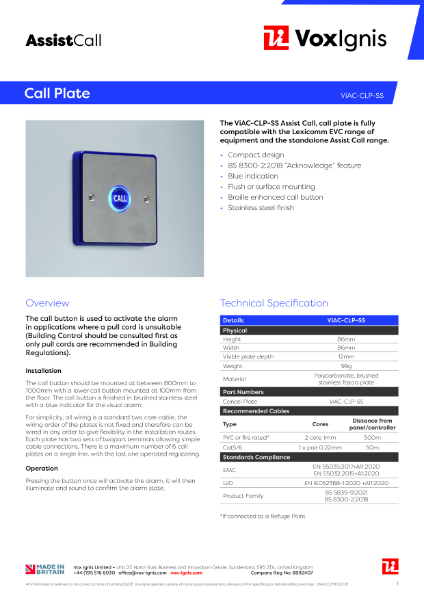 ViAC-CLP-SS Datasheet rev1