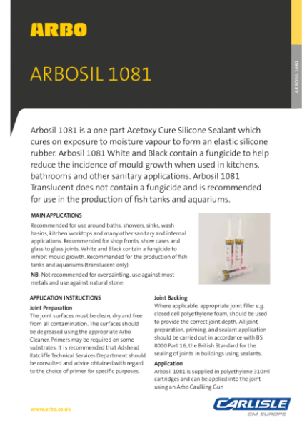 ARBOSIL 1081 Data Sheet
