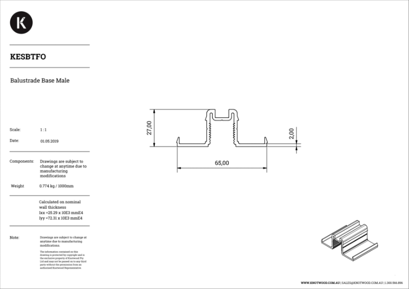 KESBBM Handrail base