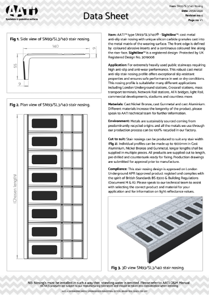 SN93-SL3-140 Data Sheet