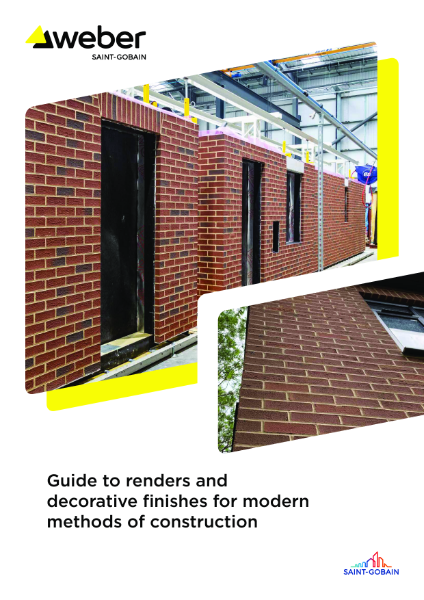Guide to renders and
decorative finishes for modern
methods of construction (MMC)