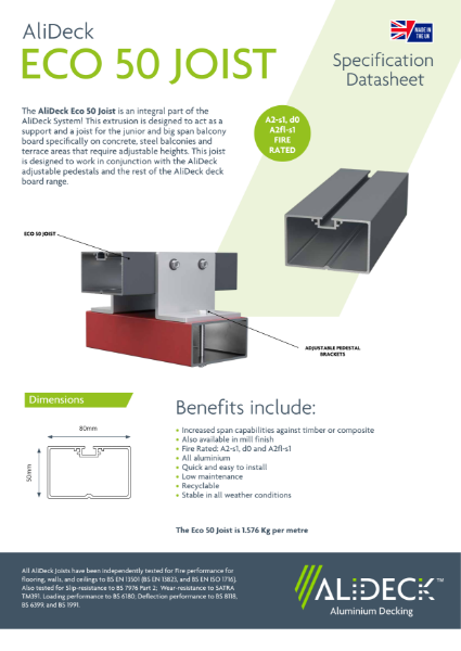 Eco 50 Joist Data Sheet