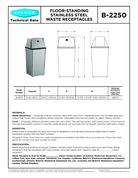 Technical Data Sheet B-2250