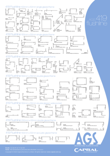 Extrusion Wall Chart - AGS Flushline Capral 2002