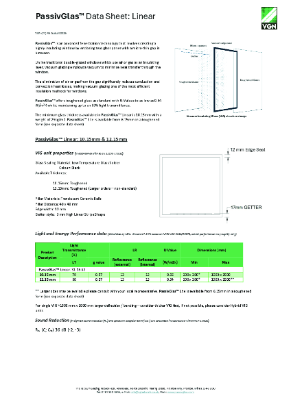 PassivGlas™ Linear Datasheet
