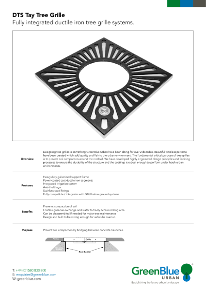 GBU DTS Tay Tree Grille Datasheet