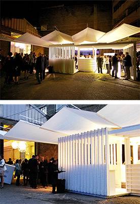 Breezefree's 115 square metre retractable canopy at the Restaurant and Bar Design Awards