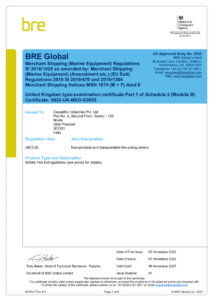0832-UKCA-MED-S3005 Issue 01 Module B Ceasefire
