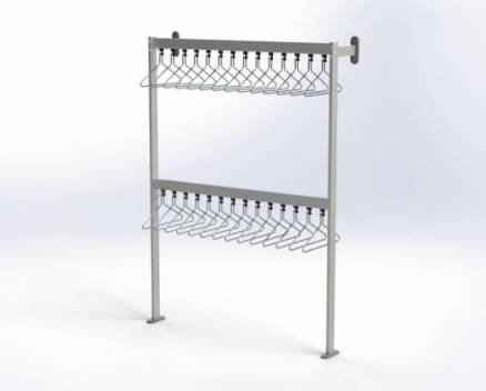 FS70 Floor Fixed Coat Rails