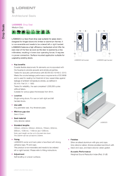 LAS8002G drop seal glass application