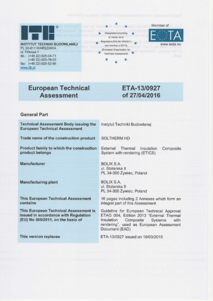 European Technical Approval (ETA)