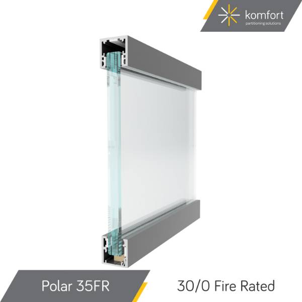 Komfort | Polar 35FR | 30/0 Fire Rated Single Glazed Partitioning  