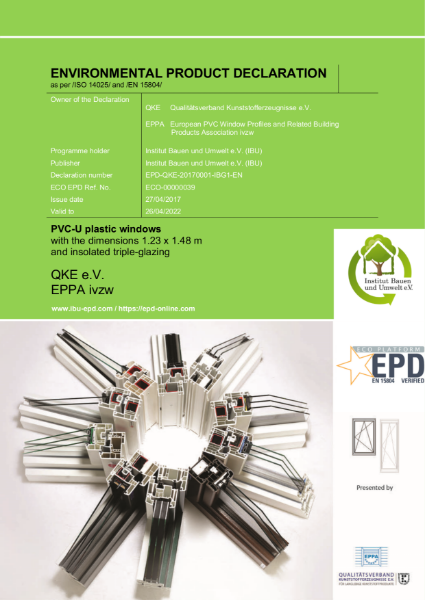 Environmental Product Declaration - Window (1,23 x 1,48 m) with insulated triple glazing