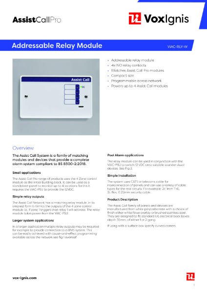 ViAC-RLY-W Data rev1