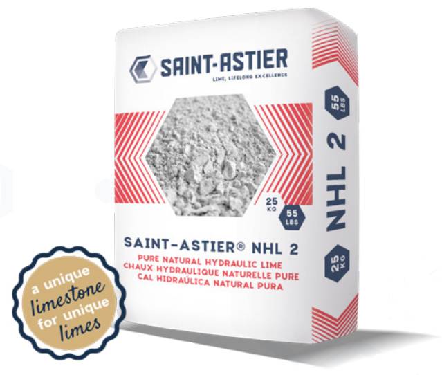 Saint-Astier® NHL 2 - Chalk Lime - Lime binders - Cement-Free Natural Hydraulic Lime