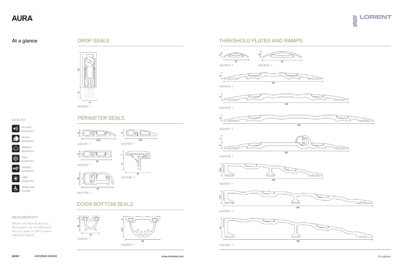 AURA architectural seals product range